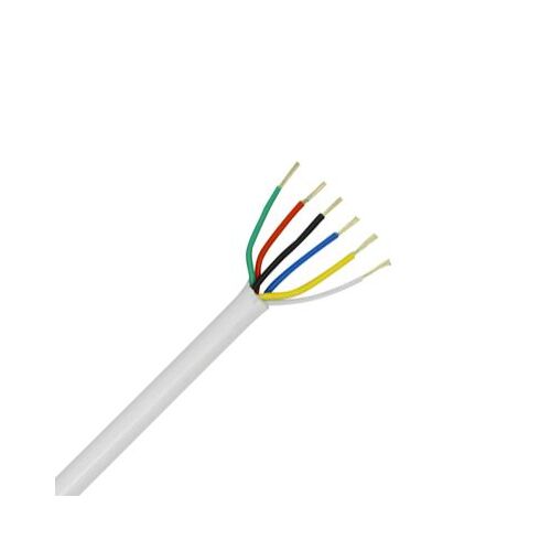 6 Core 14 Strand Alarm Cable 100m Roll - WHITE