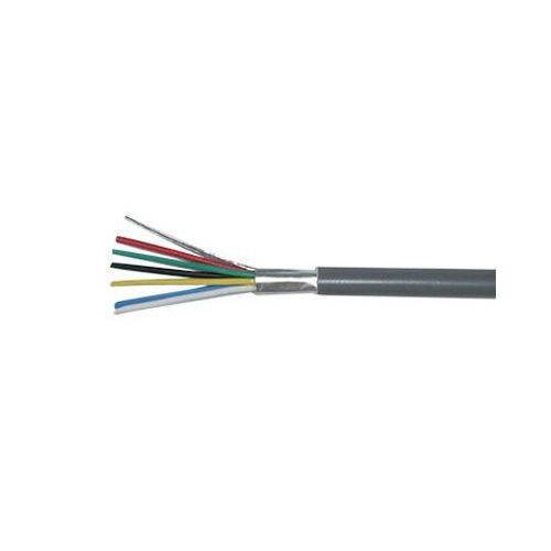 6 Core 14/020 Multiwire Overall Screened Cable, GREY 100M