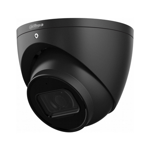 Dahua 4MP WizSense Fixed Starlight Turret, 2.8mm, Perimeter, SMD, SD Card, WDR, IR50m, Built-in Mic, IP67, POE - Black