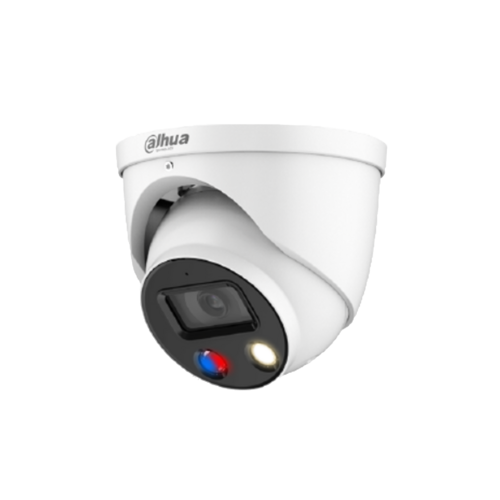 Deterrence Full color Starlight IP Turret Fixed 2.8mm, 8MP, Built-in Mic & Speaker, WDR, Micro SD,IP67,POE