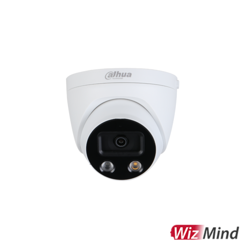 Dahua 5MP AI Active Deterrence Starlight IP Turret Fixed 2.8mm, Built-in Mic & Speaker,WDR,IR 50m, Micro SD,IP67,POE
