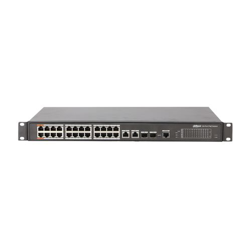 Dahua 24 Port layer 2 Management Switch, Hi-Poe (60W), PoE+,Total 360W
