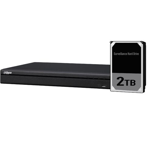 Dahua 16ch NVR Record Up to 8MP, 16 Port PoE, HDMI(4K), P2P,HDD-2TB installed