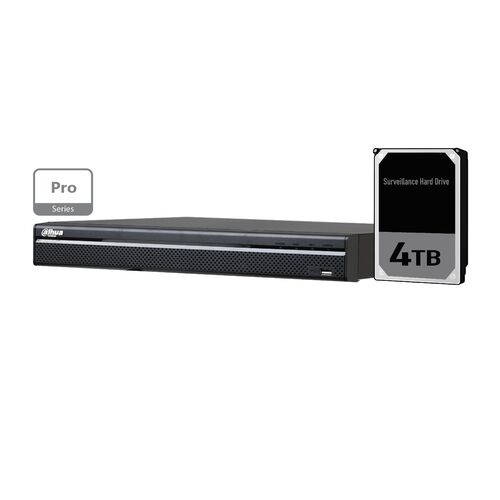 Dahua 8ch Pro NVR Record Up to 12MP, 8 Port PoE, HDMI(4K), Fisheye Dewarp, Face Detection, ANPR, POS, P2P, HDD-4TB installed
