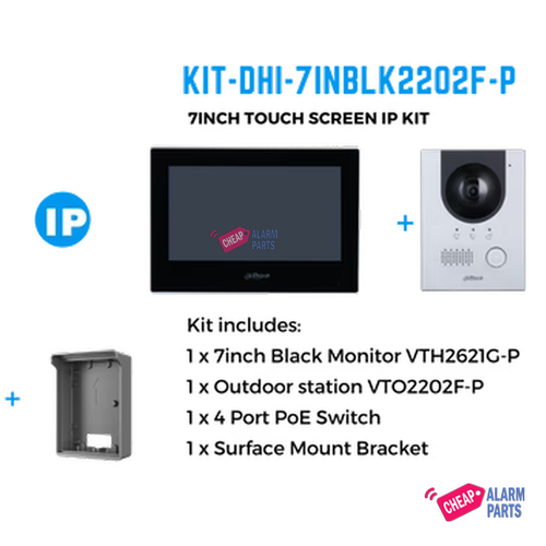 Dahua IP Colour Video Intercom Kit with Black Monitor