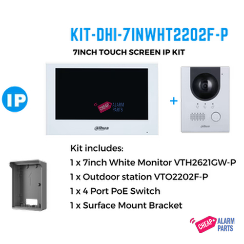 Dahua IP Colour Video Intercom Kit with White Monitor