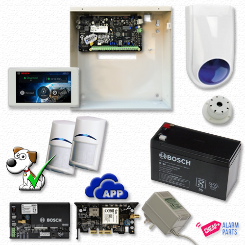 Bosch Solution 2000 GSM + 2 Tri-Techs (Pet Proof) + 5" Touch Screen