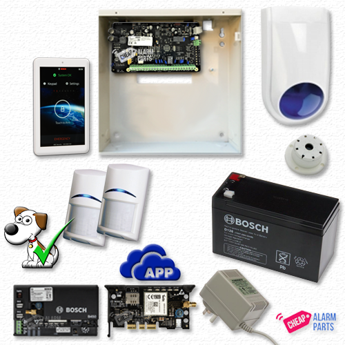 Bosch Solution 2000 GSM+ 2 Tri-Techs (Pet Proof) + 7" Touch Screen