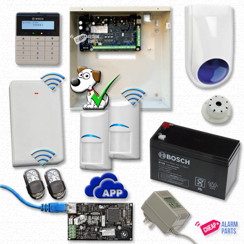 Bosch Solution 3000-IP + 2 Wireless Tri-Techs (Pet Proof) + Text Keypad + P/KFOB