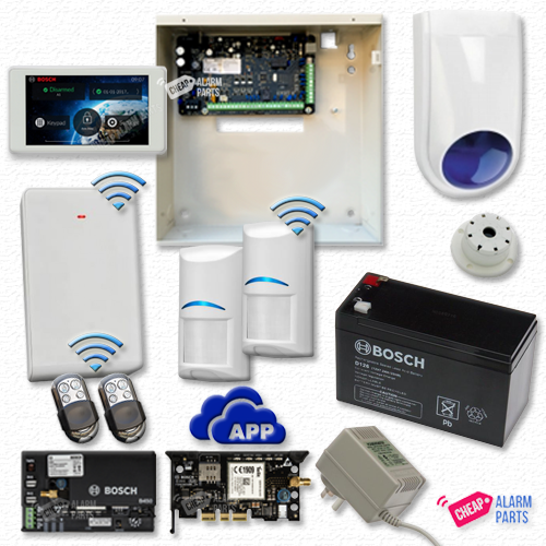 Bosch Solution 3000-GSM + 2 Wireless PIRs + 5" Touch Screen Keypad + P/KFOB