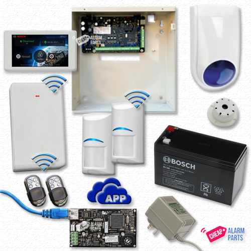 Bosch Solution 3000 IP Cloud Kit + 2 Wireless PIRs + 5" Touch Screen Keypad + P/KFOB