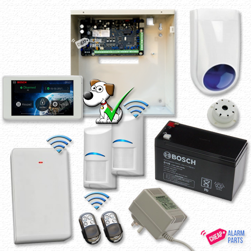 Bosch Solution 3000 + 2 Wireless Tri-Techs (Pet Proof) + 5" Touch Screen Keypad + P/KFOB
