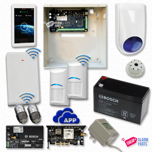 Bosch Solution 3000-GSM + 2 Wireless PIRs + 7" Touch Screen Keypad + P/KFOB