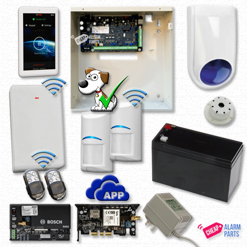 Bosch Solution 3000-GSM + 2 Wireless Tri-Techs + 7" Touch Screen Keypad + P/KFOB