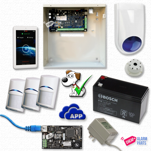 Bosch Solution 3000-IP + 3 Tri-Techs (Pet Proof)+ 7" Touch Screen Keypad