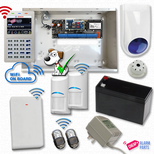 Bosch Solution 6000 3G GSM -WiFi Alarm Kit with 2x Wireless Tri-Techs (Pet Proof)+ PK/FOB