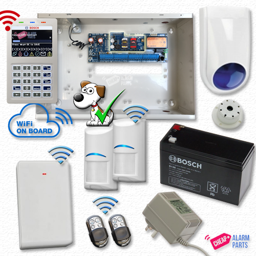 Bosch Solution 6000 4G GSM -WiFi Alarm Kit with 2x Wireless Tri-Techs (Pet Proof)+ PK/FOB