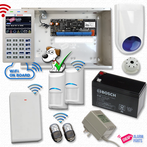 Bosch Solution 6000-WiFi Alarm Kit with 2x Wireless Tri-Techs (Pet Proof)+ PK/FOB