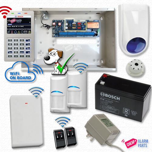 Bosch Solution 6000 4G GSM -WiFi Alarm Kit with 2x Wireless Tri-Techs (Pet Proof)