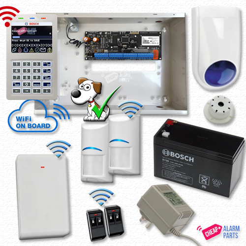 Bosch Solution 6000-WiFi Alarm Kit with 2x Wireless Tri-Techs (Pet Proof)