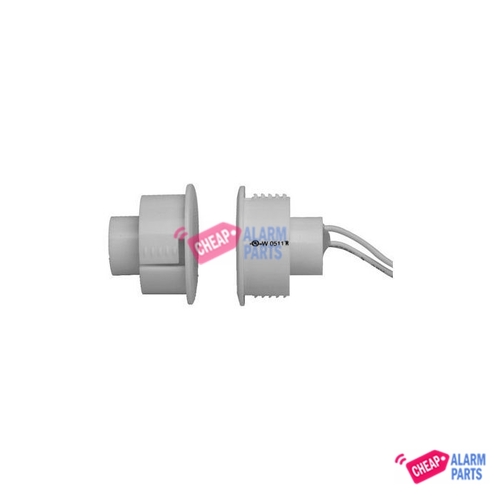 Tane Steel Door Flush 25mm Reed Switch WHITE